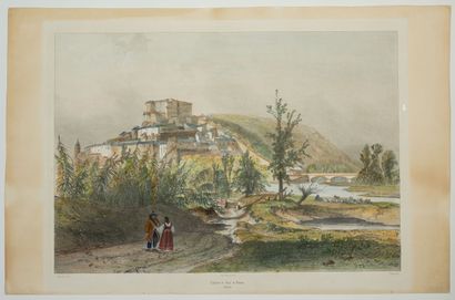 null 185 - DRÔME. « Château de SUZE-LA-ROUSSE. Dauphiné » Sabatier Del. Eugène. Cicéri...