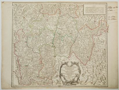 null 198 - 18th century map of BURGUNDY from LYONNAIS: "Southern part of the General...