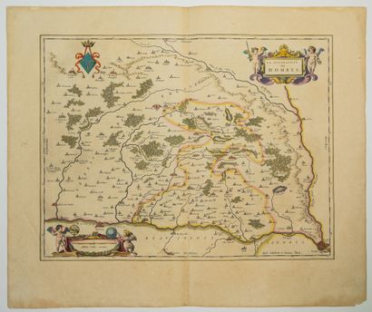 null 179 - Map XVIIth c. of AIN " La Souveraineté de DOMBES " Amsterdam by Guillaume...