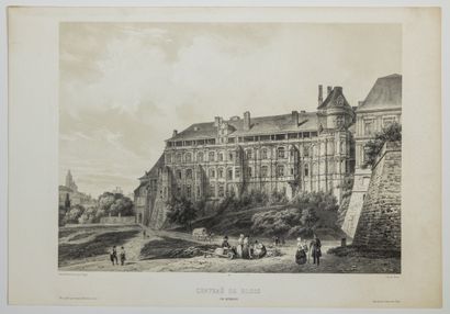 null 435 - LOIR-ET-CHER. "Castle of BLOIS, exterior view. Drawn from life by Chapuy....
