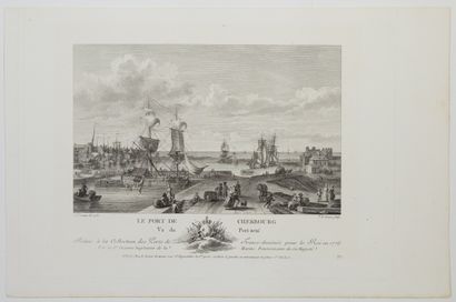 null 371 - MANCHE. « LE PORT DE CHERBOURG, vue du Port neuf » Réduit de la collection...