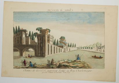 null 442 - LOIRET. 18th century optical view : " Château de GERE COTS, Jadis au Roy...