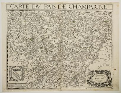 null 154 - CHAMPAGNE. "Map of the Country of CHAMPAIGNE. Drawn by Damen de Templeux,...