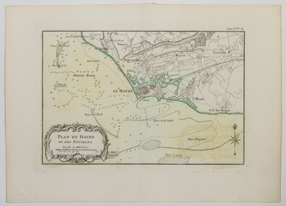 null 384 - SEINE-MARITIME. "Plan of Le Havre and its surroundings. Scale of one thousand...