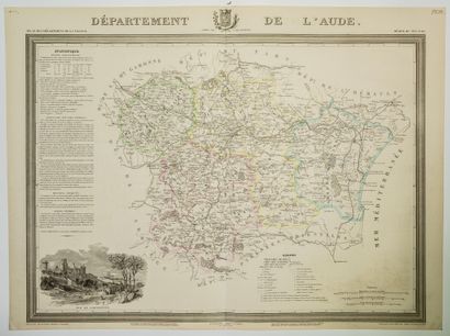 null 222 - Department of AUDE. Atlas of the Departments of France. Drawn up by Alexis...