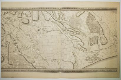 null 286 - CANAL DU MIDI. HÉRAULT. AUDE. 1774. Very large Map (58 cm x 2m 70 cm):...