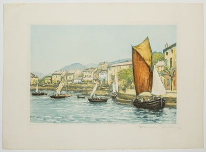 null 347 - Manuel ROBBE (1872 – 1936) Peintre et graveur Français : Vue du Port de...