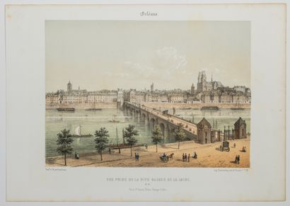 null 446 - LOIRET. "ORLÉANS. View taken from the left bank of the Loire. No. 19 "...