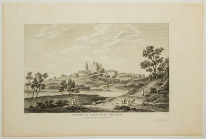 null 121 - JURA. "View of the city and the castle of SAINT AMOUR in Franche Comté....