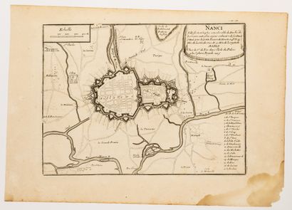 null 5 - MEURTHE-ET-MOSELLE. NANCY. Plan de 1703, de NANCY : « NANCI, Ville forte...