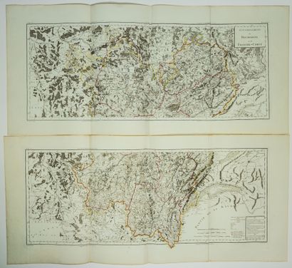 null 114 - Map: "Governments of BURGUNDY and FRANCHE-COMTÉ". Engraved by P.F. Tardieu...