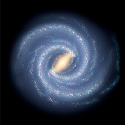 null NASA. GRAND FORMAT. La galaxie de la Voie lactée modélisée par les scientifiques...