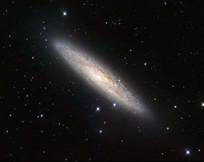 null NASA. GRAND FORMAT. Magnifique vue d'une galaxie spirale située à environ onze...