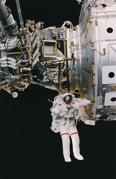 null Nasa. Mission de la navette spatiale Discovery STS-92. Impressionnante vue de...