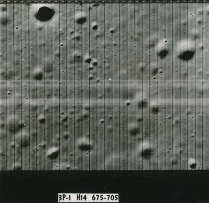 null Nasa. View of the lunar surface from the space probe "Lunar Orbiter III" on...