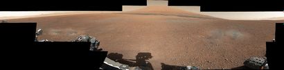 null NASA. GRAND FORMAT. Mission CURIOSITY. Planète MARS. Premier panorama du site...