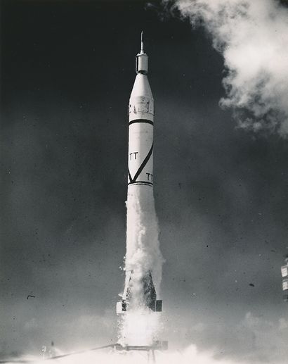 NASA NASA. Perfect liftoff for the "Jupiter C Explorer" rocket on July 26, 1958 from...