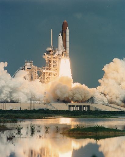 NASA NASA. Impressive liftoff of the space shuttle ATLANTIS (Mission STS-115) on...