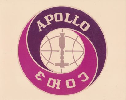 NASA Nasa. Emblème de la mission historique de la rencontre Apollo-Soyouz dans l'espace...