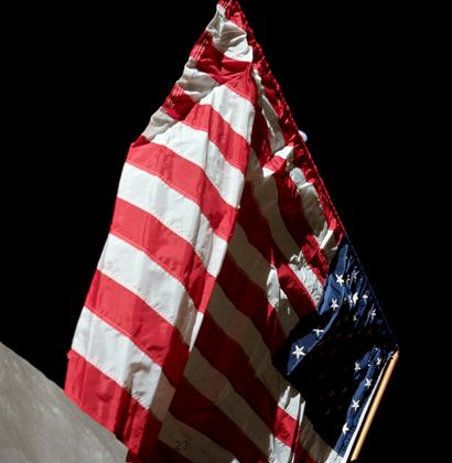 NASA Nasa. GRAND FORMAT. Mission Apollo 17. Rare. Photographie en "close up" du dernier...