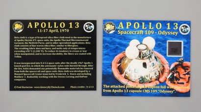 NASA Apollo XIII : photo couleur de l'équipage initialement prévu pour cette mission,...