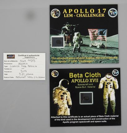 NASA Apollo XVII : photo couleur de l'astronaute et commandant Eugene Cernan sur...