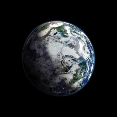NASA NASA. GRAND FORMAT. Fantastique vue de la Terre grâce au nouveau système d'observation...