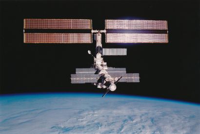 NASA Nasa. A perfect view of the International Space Station (ISS) from the space...