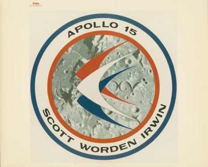 NASA Nasa. Insigne officiel de la mission Apollo 15 emportant avec elle les astronautes...