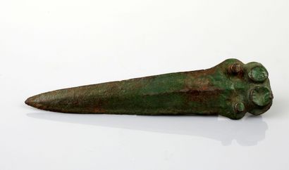 null Riveted dagger blade, copy for a museum presentation

Bronze 16 cm

19th ce...