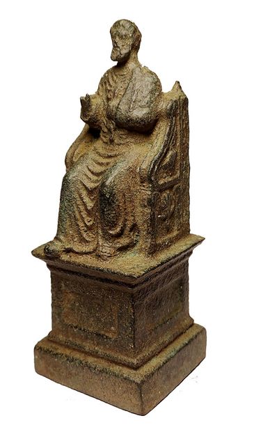 null Statuette in bronze representation of Saint Peter

11 cm

XIXth