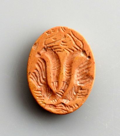 null Intaglio stamp representing two marine animals

Jasper 2.1 cm

Ancient peri...