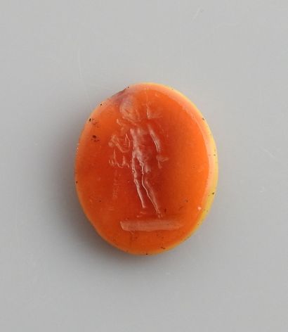 null Intaglio representing a young man carrying a club

Agate or related stone 1.5...