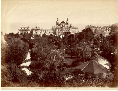 null MONACO. 2 OLD PHOTOS. Beginning of XXth century, silver prints : " MONTE-CARLO....