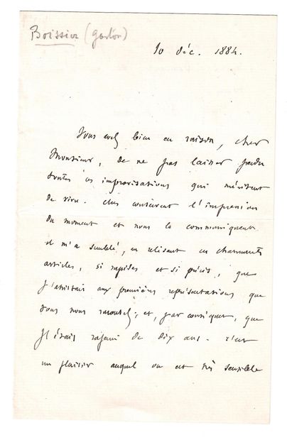 null Gaston BOISSIER, de l’Académie Française (Nîmes 1823 – 1908) Historien et Philologue....