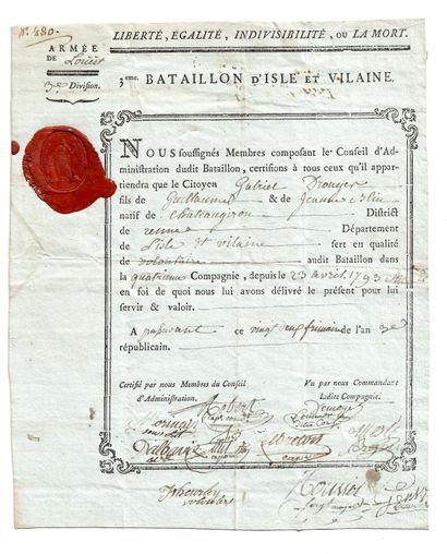 ILLE-ET-VILAINE. 1794. ARMÉE DE L’OUEST....