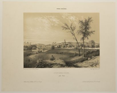 null VAL-DE-MARNE. "IVRY-SUR-SEINE, NEAR PARIS. Drawn from life and lithographed...