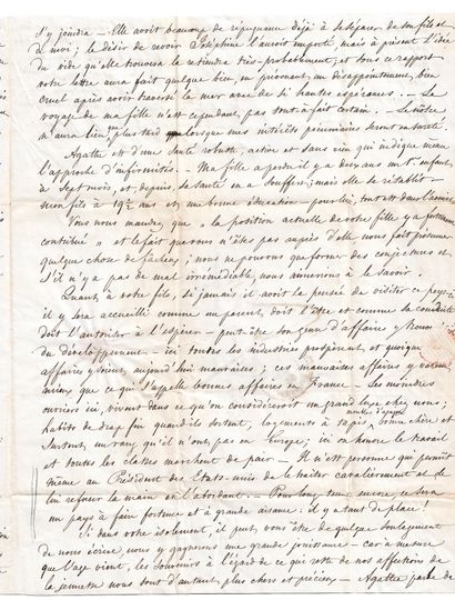 null ÉTATS-UNIS. Lettre de la ville de RICHMOND du 10 Mai 1842, d’un Beau-frère adressé...