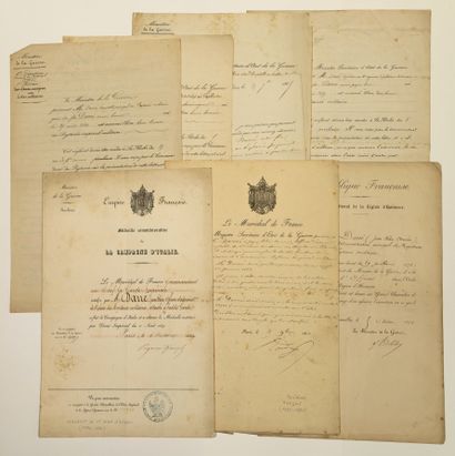 null PAPIERS MILITAIRES de Mr DARRÉ (Jean-Félix-Osmin) Officier d’Administration...