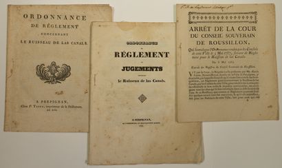 null EASTERN PYRÉNÉES. 3 Printed documents concerning the Regulations for the LAS...