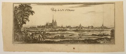 null SEINE-SAINT-DENIS. 17th century view of SAINT-DENIS. (with its Basilica) (17...