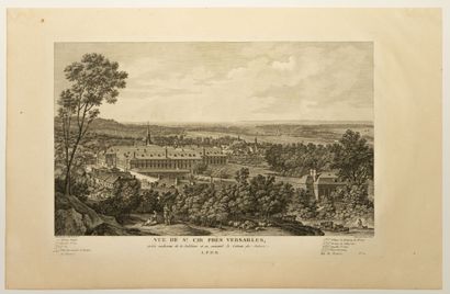 null YVELINES. SAINT-CYR-L'ÉCOLE. "View of St CIR near Versailles, taken above the...