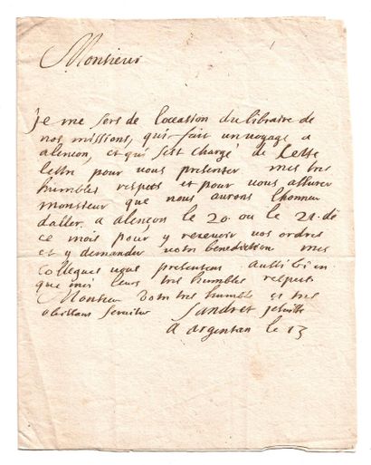 Pierre SANDRET (Bayeux 1658 – 1738) Jésuite...