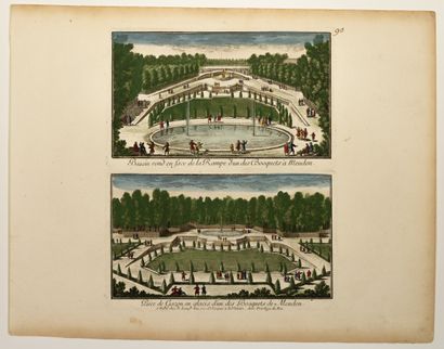null HAUTS-DE-SEINE. Castle of MEUDON (92). 4 Views of the Garden and its Groves,...