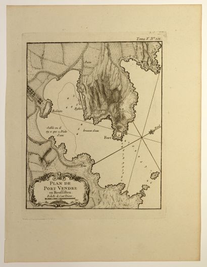 null EASTERN PYRÉNÉES. PORT-VENDRES. "Plan of Port Vendre, in Roussillon. Scale of...