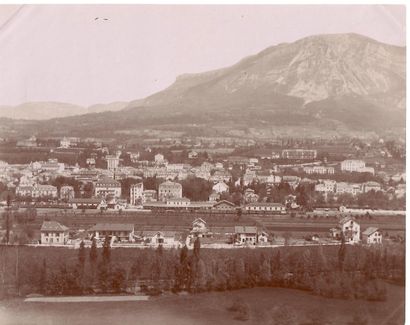 null SAVOIE. 2 old PHOTOS, early XXth, silver prints : View of AIX-LES-BAINS (73)...