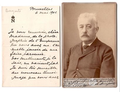 null FAMILLE BONAPARTE. 3 Lettres et 1 Photo signées : 

Louis NAPOLÉON. Lettre A.S....