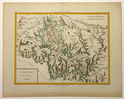 null ARIÈGE. Carte « Gouvernement du COMTÉ DE FOIX. » Gravé par P.F. Tardieu (Graveur...