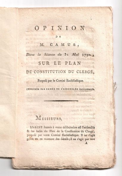 CONSTITUTION CIVILE DU CLERGÉ 179O. « Opinion...