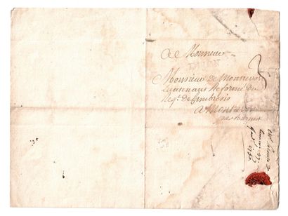null DIJON (21) January 25, 1750, Letter signed Charles François Casimir de SAULX,...